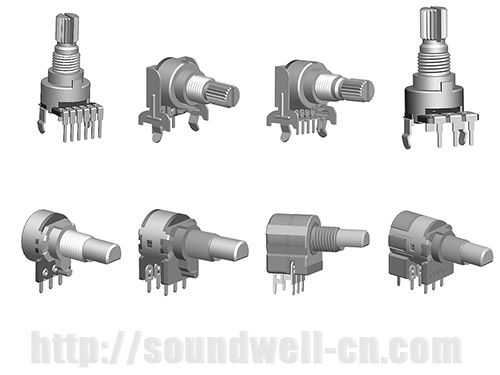 RD12 metal shaft rotary potentiometer