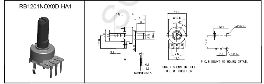 RB12單聯電位器