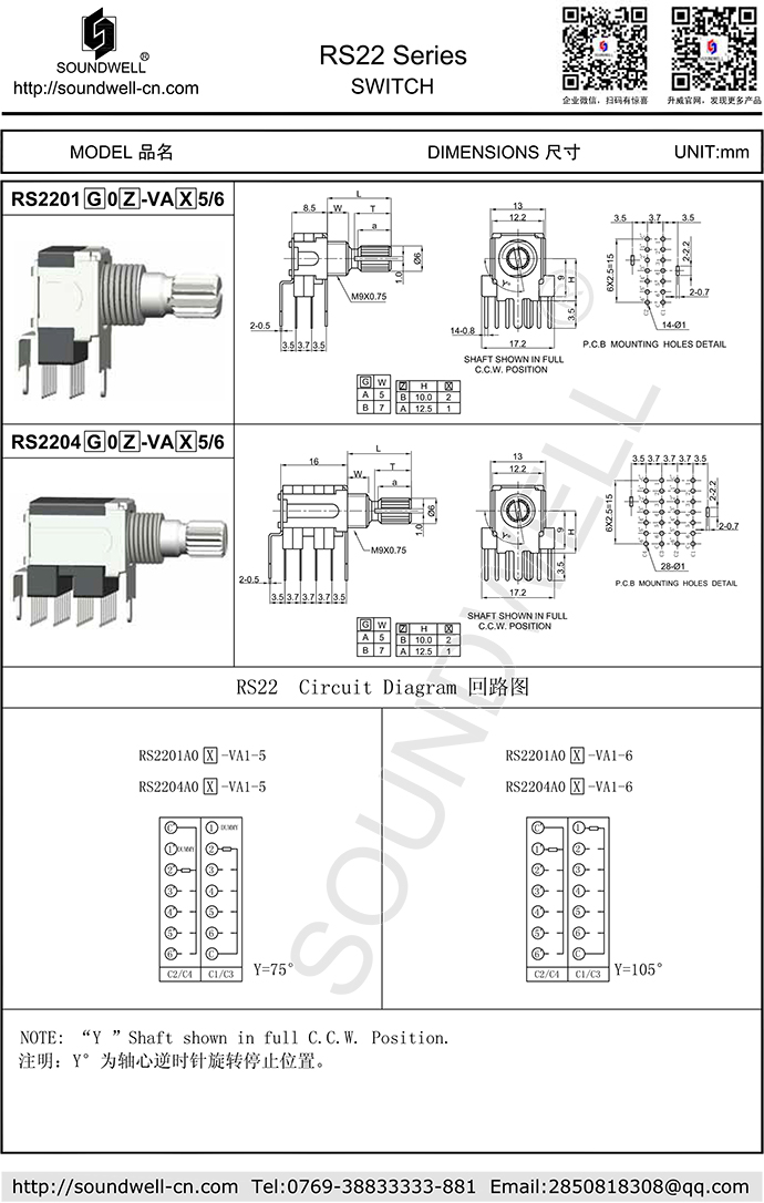 RS12旋轉開關